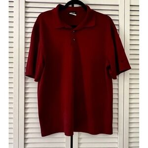 Vintage Y2K Nike Tiger Woods Ying Yang Red Golf Polo Shirt Mens Size L